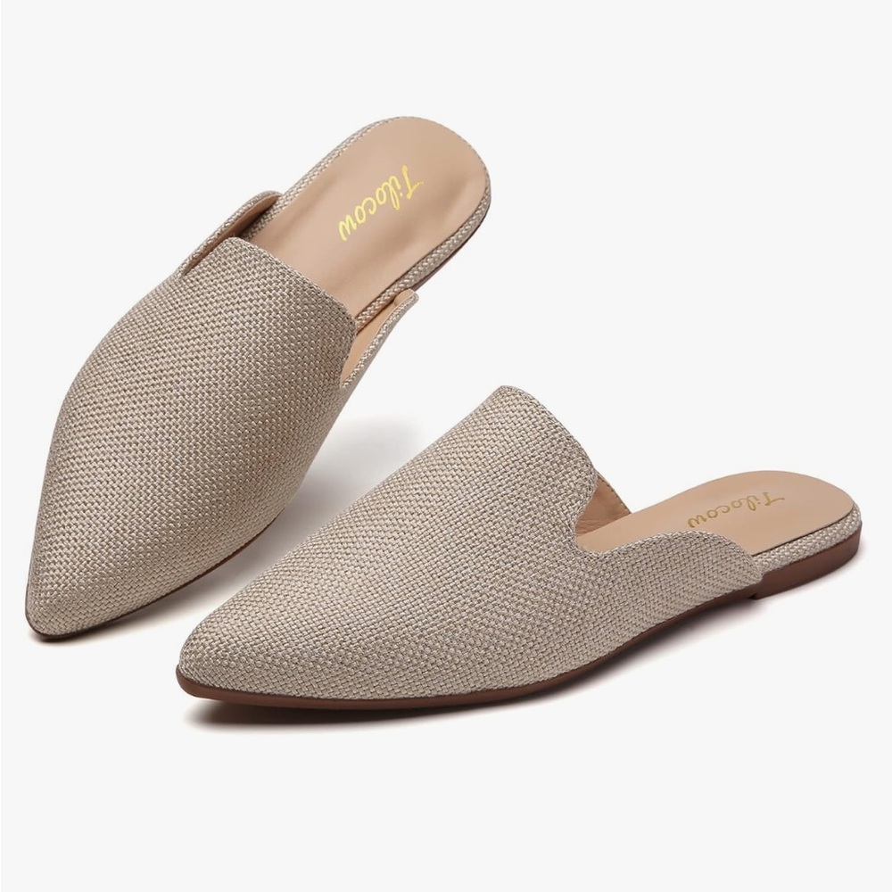 Tilocow beige mules